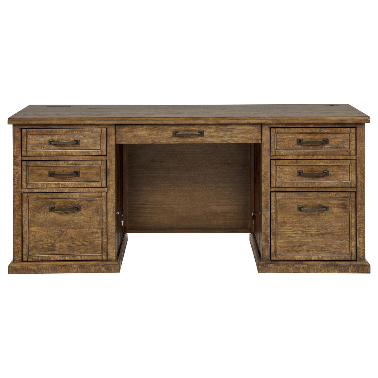 Altidore Distressed Brown 68-inch 7-drawer Executive Home Office Desk from Coaster - Luna Furniture