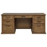Altidore Distressed Brown 68-inch 7-drawer Executive Home Office Desk from Coaster - Luna Furniture