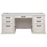 Altidore Distressed White 68-inch 7-drawer Executive Home Office Desk from Coaster - Luna Furniture