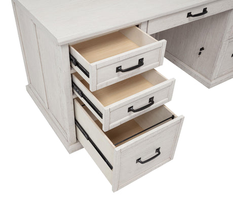 Altidore Distressed White 68-inch 7-drawer Executive Home Office Desk from Coaster - Luna Furniture