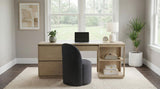 Harkes Light Elm 75-inch 3-Drawer Computer Desk with Adjustable Shelf from Coaster - Luna Furniture