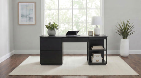 Harkes Coffee Bean 75-inch 3-drawer Computer Desk with Adjustable Shelf from Coaster - Luna Furniture