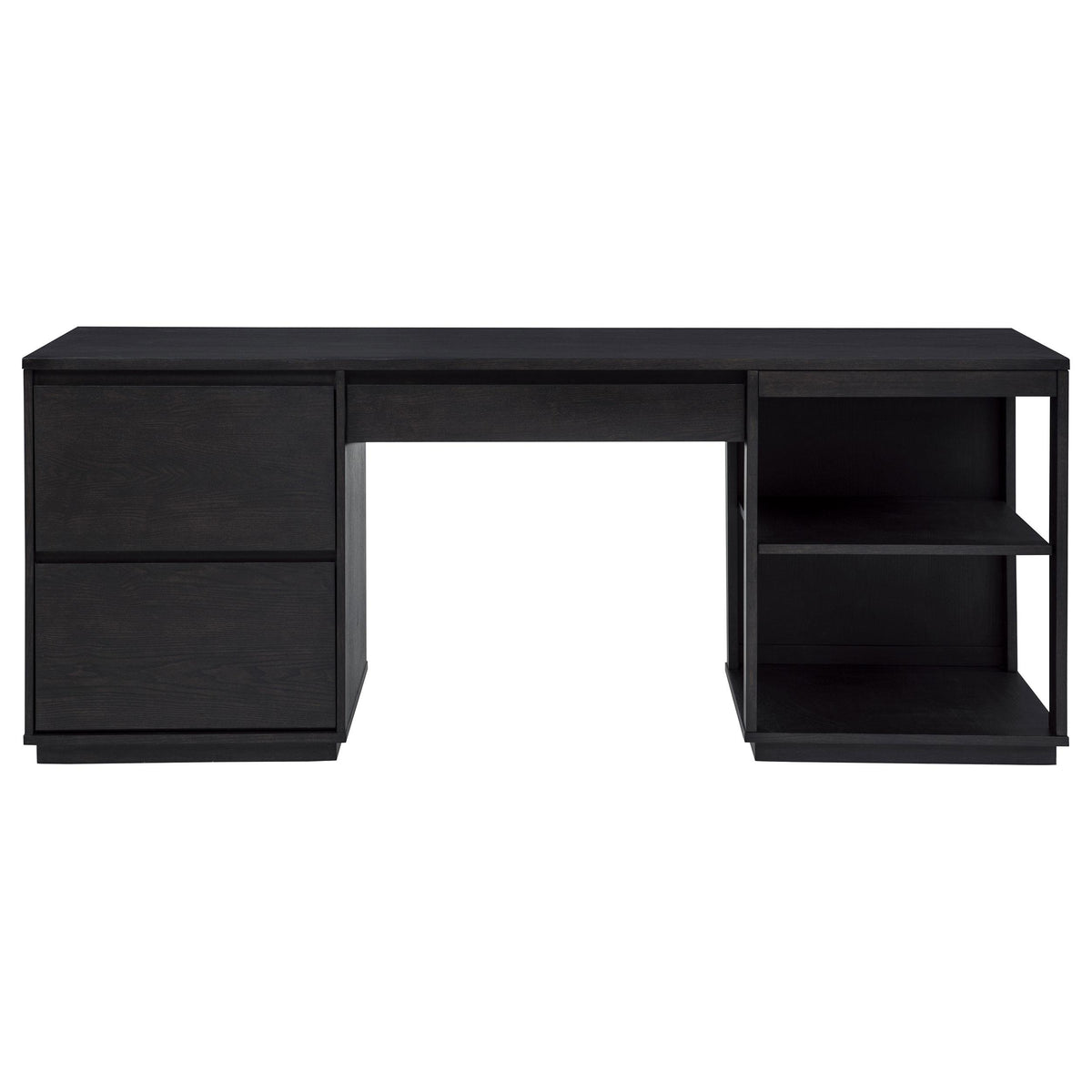 Harkes Coffee Bean 75-inch 3-drawer Computer Desk with Adjustable Shelf from Coaster - Luna Furniture