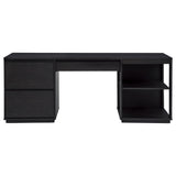 Harkes Coffee Bean 75-inch 3-drawer Computer Desk with Adjustable Shelf from Coaster - Luna Furniture