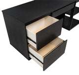 Harkes Coffee Bean 75-inch 3-drawer Computer Desk with Adjustable Shelf from Coaster - Luna Furniture