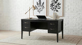 Graham Black 54-inch 4-drawer Double Pedestal Lift Top Computer Desk from Coaster - Luna Furniture