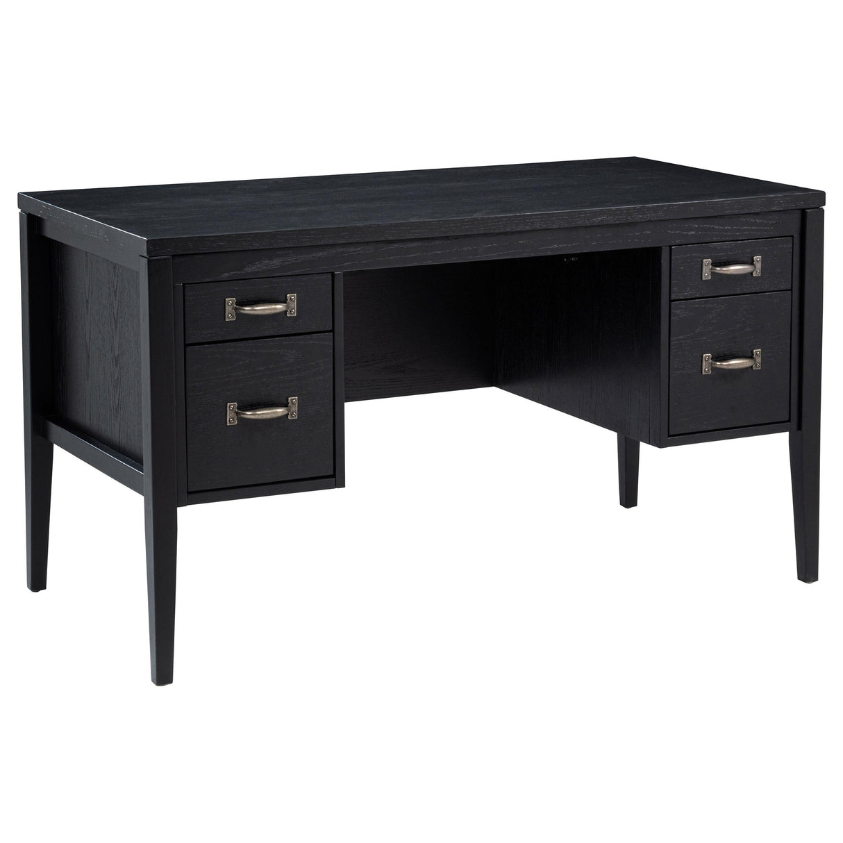 Graham Black 54-inch 4-drawer Double Pedestal Lift Top Computer Desk from Coaster - Luna Furniture