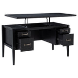 Graham Black 54-inch 4-drawer Double Pedestal Lift Top Computer Desk from Coaster - Luna Furniture