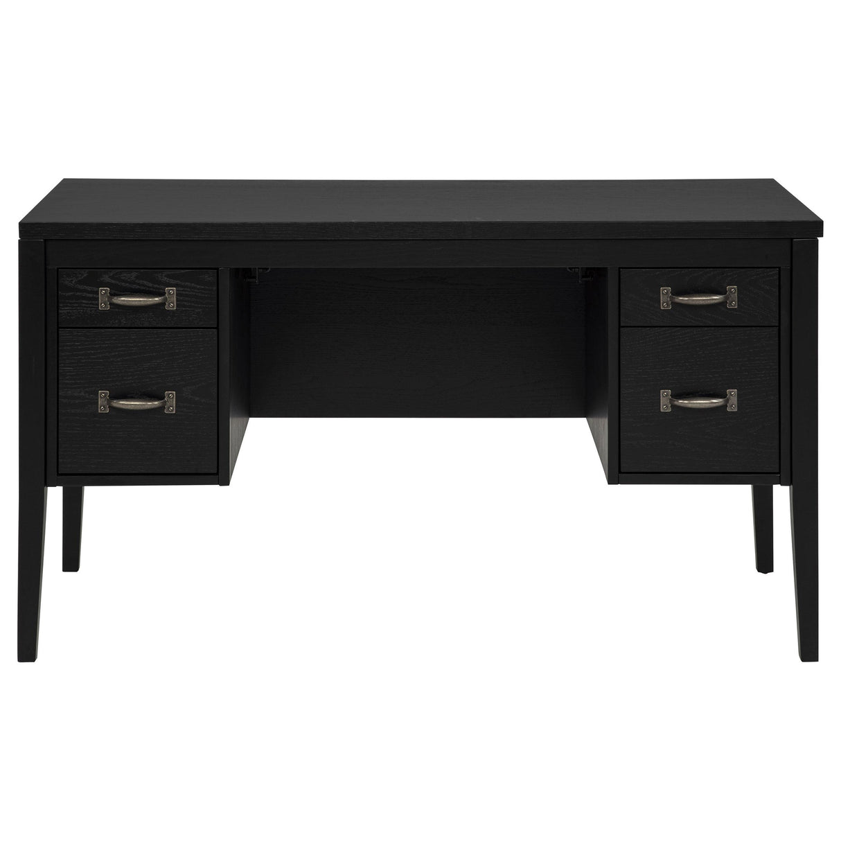 Graham Black 54-inch 4-drawer Double Pedestal Lift Top Computer Desk from Coaster - Luna Furniture