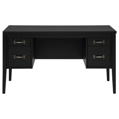 Graham Black 54-inch 4-drawer Double Pedestal Lift Top Computer Desk from Coaster - Luna Furniture
