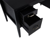 Graham Black 54-inch 4-drawer Double Pedestal Lift Top Computer Desk from Coaster - Luna Furniture