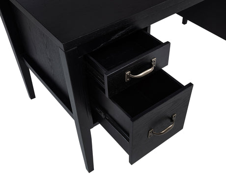 Graham Black 54-inch 4-drawer Double Pedestal Lift Top Computer Desk from Coaster - Luna Furniture