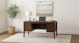 Graham Chocolate 54-inch 4-Drawer Double Pedestal Lift Top Computer Desk