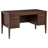 Graham Chocolate 54-inch 4-Drawer Double Pedestal Lift Top Computer Desk