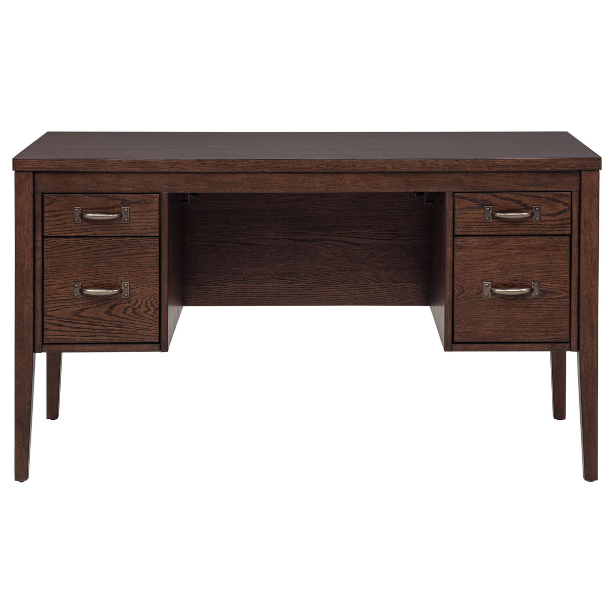 Graham Chocolate 54-inch 4-Drawer Double Pedestal Lift Top Computer Desk