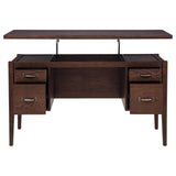 Graham Chocolate 54-inch 4-Drawer Double Pedestal Lift Top Computer Desk