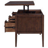 Graham Chocolate 54-inch 4-Drawer Double Pedestal Lift Top Computer Desk
