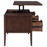 Graham Chocolate 54-inch 4-Drawer Double Pedestal Lift Top Computer Desk