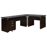 Skylar Cappuccino 4-Piece Desk Set from Coaster - Luna Furniture