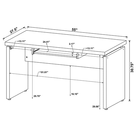 Skylar Cappuccino 4-Piece Desk Set from Coaster - Luna Furniture