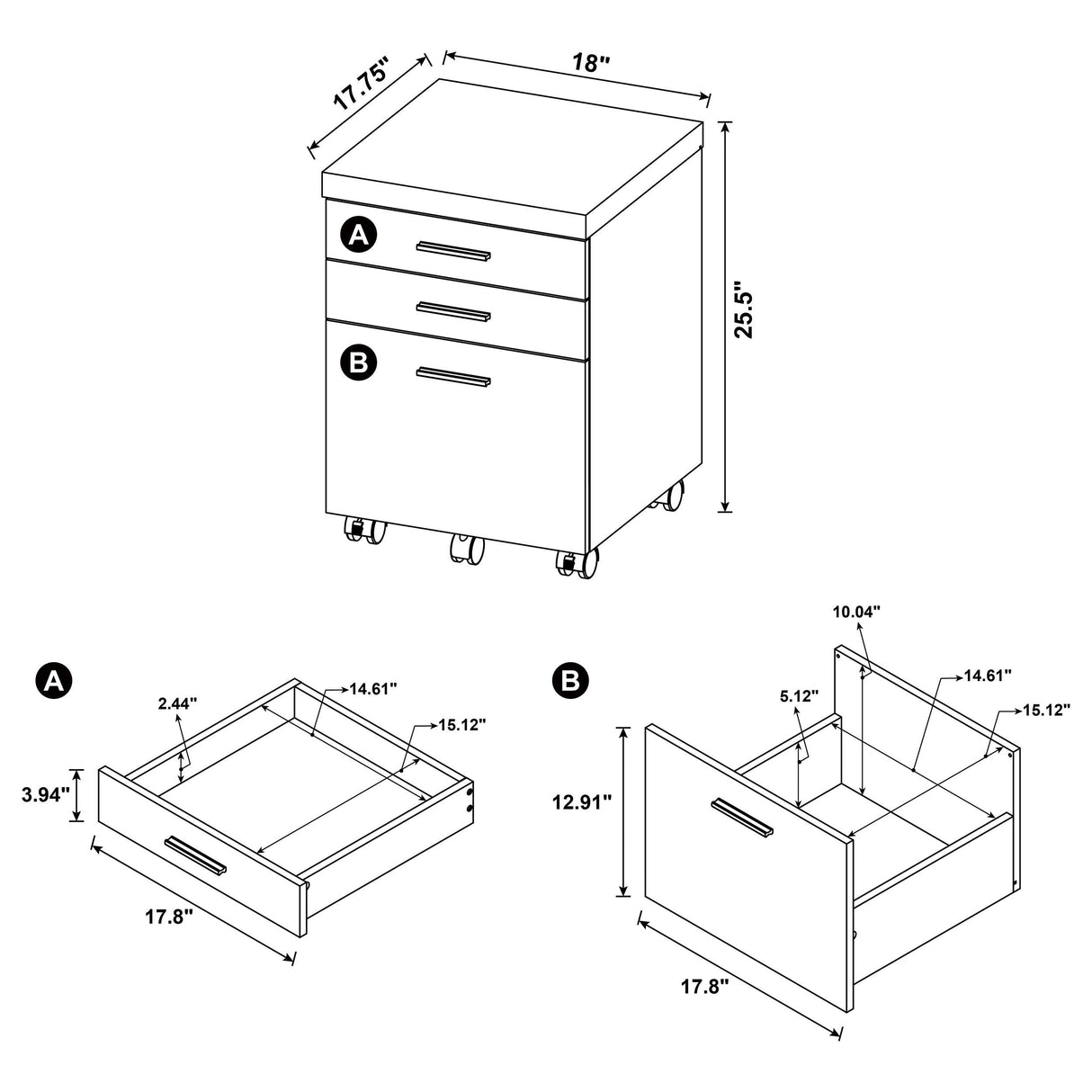 Skylar Cappuccino 4-Piece Desk Set from Coaster - Luna Furniture