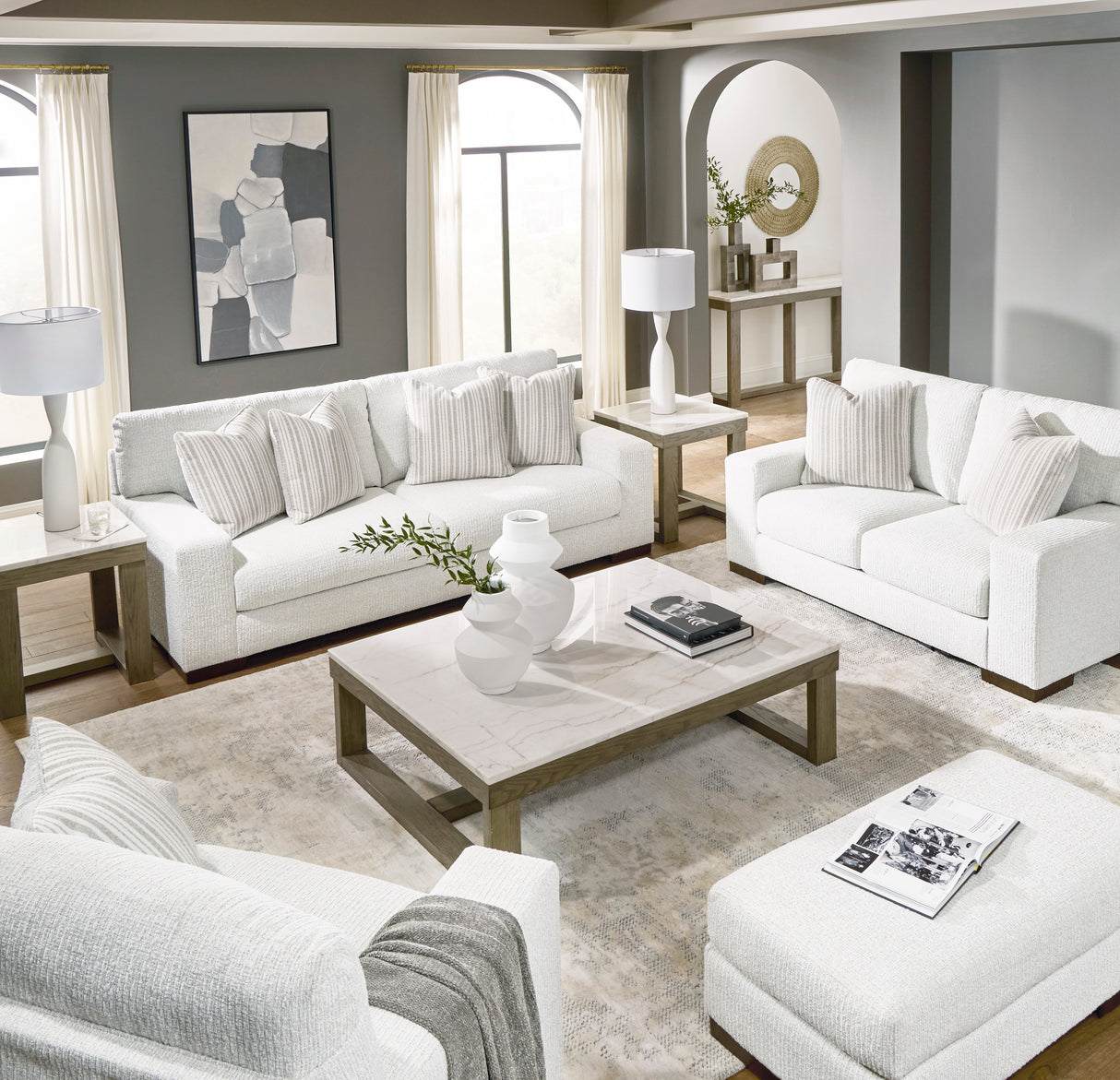 Hartside Frosted Living Room Set