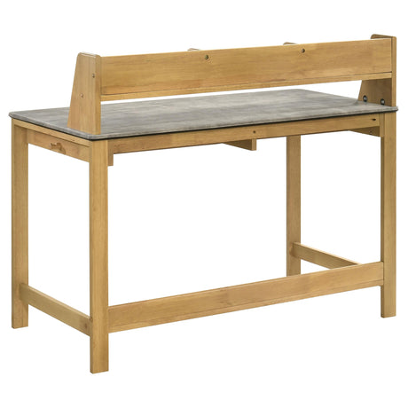 Besler Cement and Natural 47-inch SmartTop Writing Desk with Shelf from Coaster - Luna Furniture