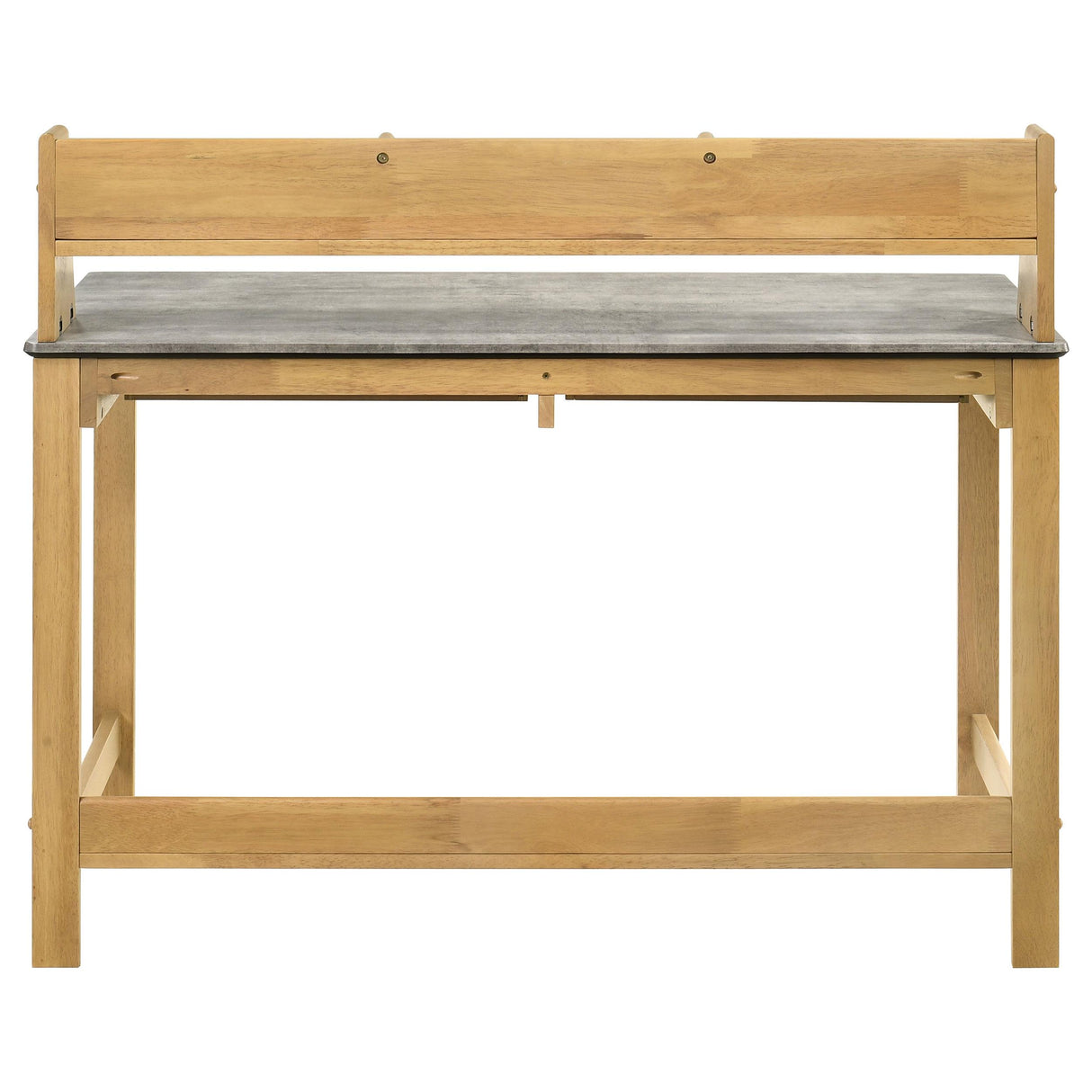 Besler Cement and Natural 47-inch SmartTop Writing Desk with Shelf from Coaster - Luna Furniture