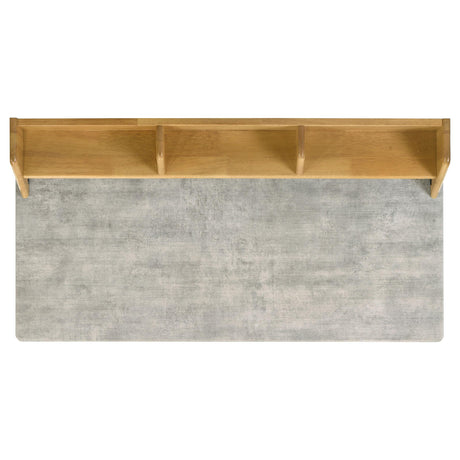 Besler Cement and Natural 47-inch SmartTop Writing Desk with Shelf from Coaster - Luna Furniture