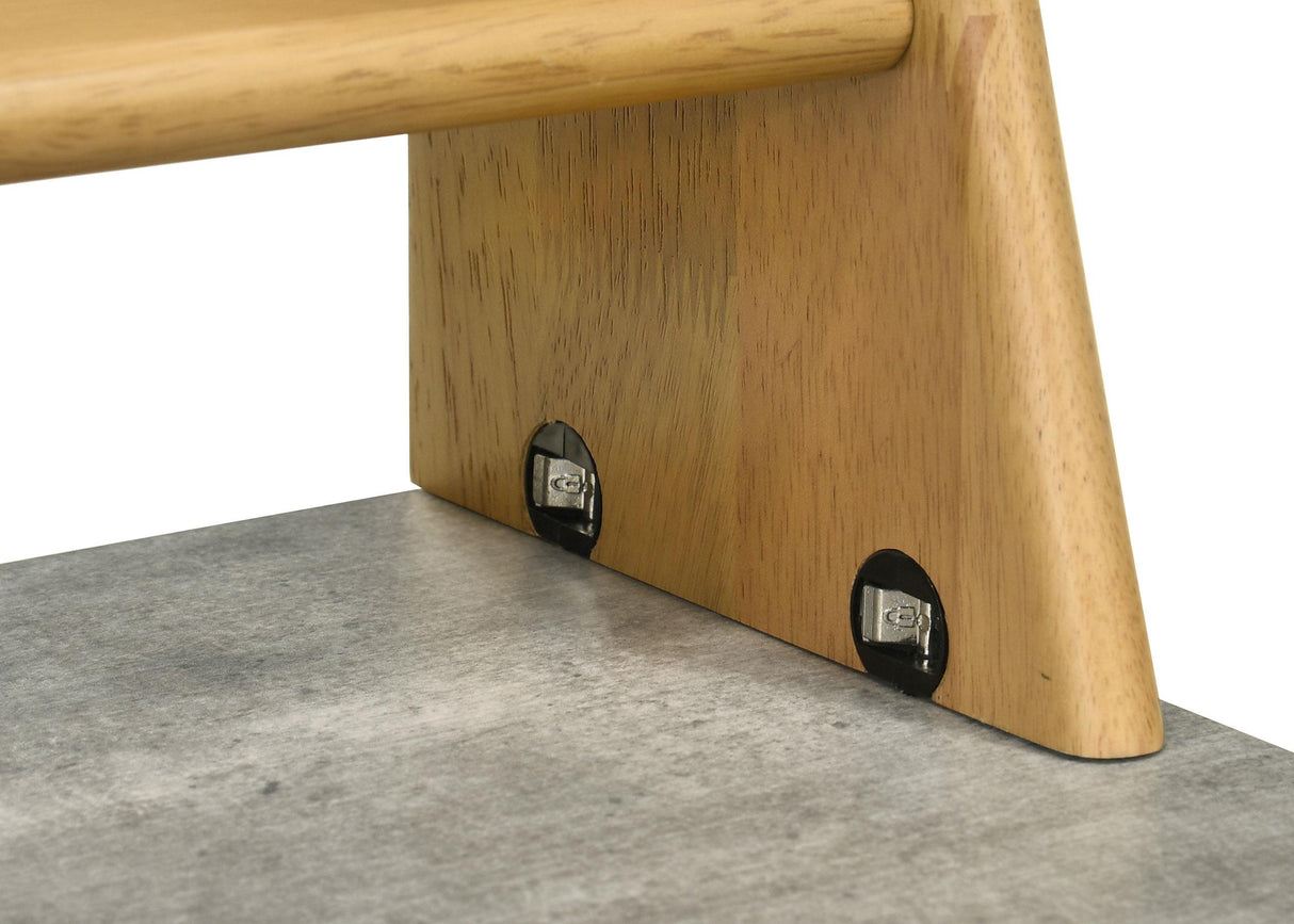 Besler Cement and Natural 47-inch SmartTop Writing Desk with Shelf from Coaster - Luna Furniture