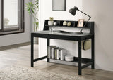 Besler Gray Stone and Black 47-inch Smart Top Writing Desk with Shelf from Coaster - Luna Furniture