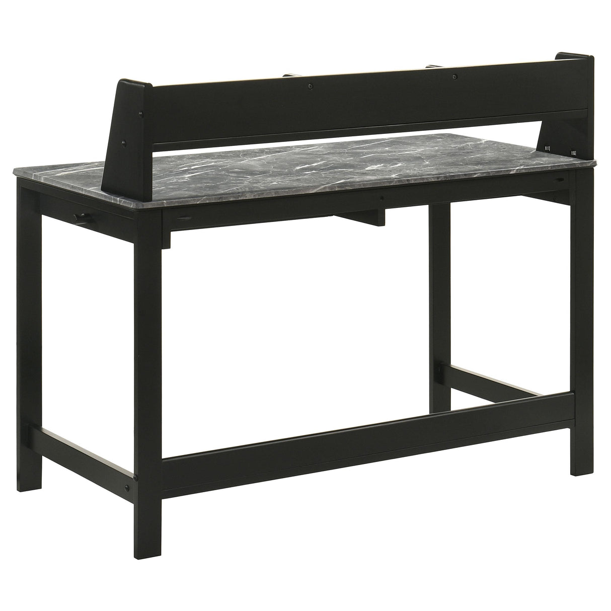 Besler Gray Stone and Black 47-inch Smart Top Writing Desk with Shelf from Coaster - Luna Furniture