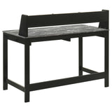 Besler Gray Stone and Black 47-inch Smart Top Writing Desk with Shelf from Coaster - Luna Furniture
