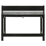 Besler Gray Stone and Black 47-inch Smart Top Writing Desk with Shelf from Coaster - Luna Furniture