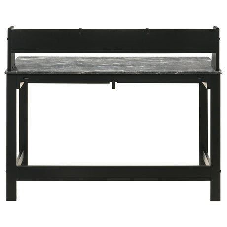 Besler Gray Stone and Black 47-inch Smart Top Writing Desk with Shelf from Coaster - Luna Furniture