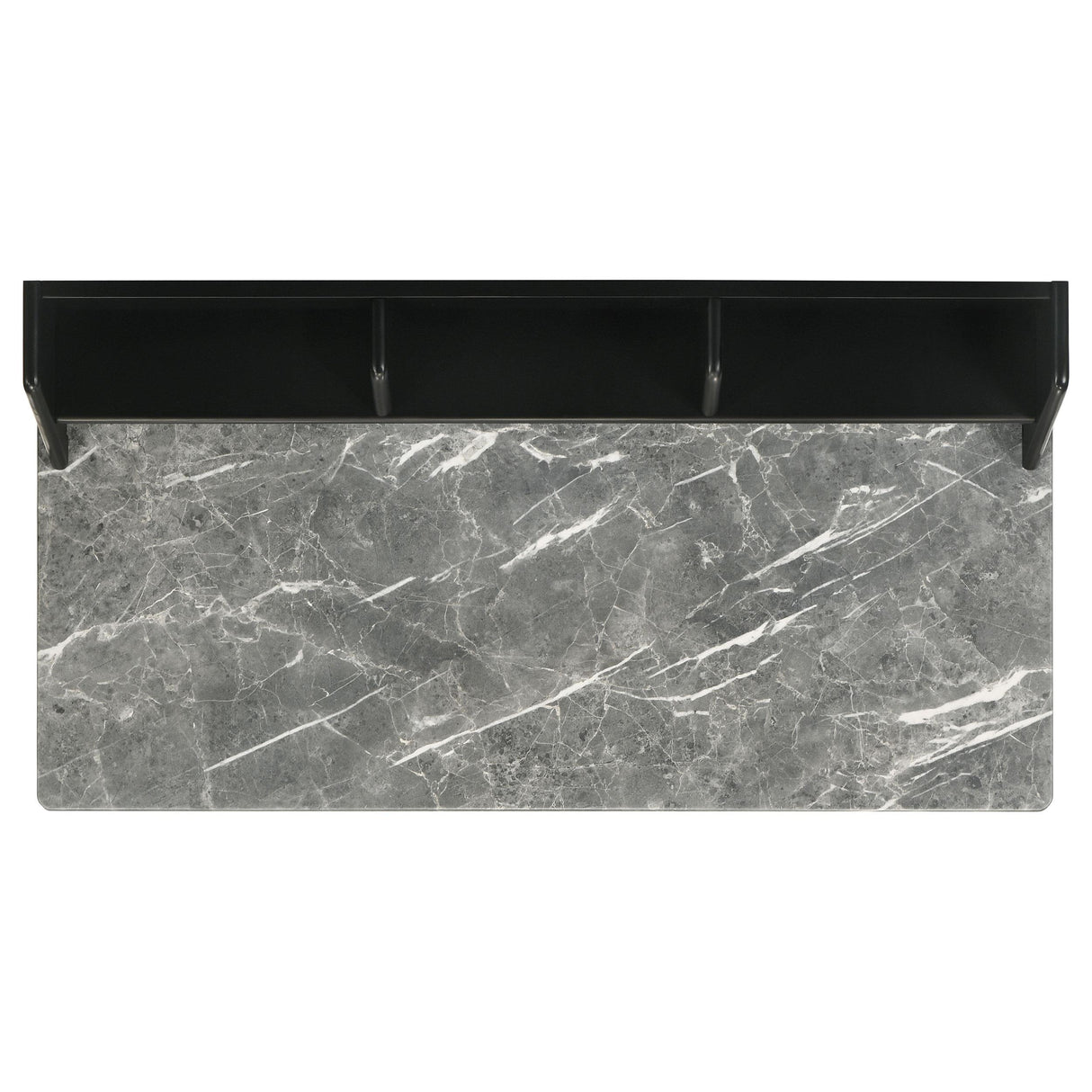 Besler Gray Stone and Black 47-inch Smart Top Writing Desk with Shelf from Coaster - Luna Furniture