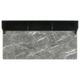 Besler Gray Stone and Black 47-inch Smart Top Writing Desk with Shelf from Coaster - Luna Furniture