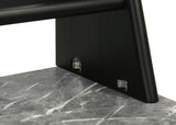 Besler Gray Stone and Black 47-inch Smart Top Writing Desk with Shelf from Coaster - Luna Furniture