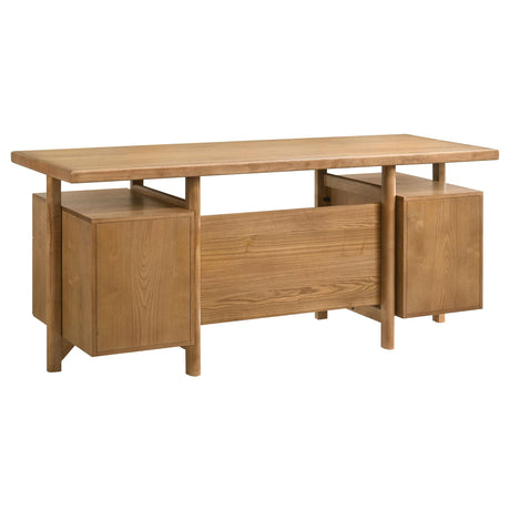 Roldan Light Ash 69" 4-Drawer Computer Desk with File Drawer from Coaster - Luna Furniture