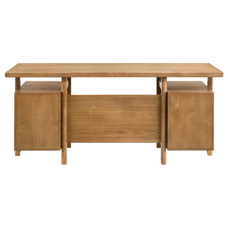 Roldan Light Ash 69" 4-Drawer Computer Desk with File Drawer from Coaster - Luna Furniture