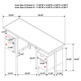 Roldan Light Ash 69-inch 4-drawer Computer Desk with File Drawer from Coaster - Luna Furniture
