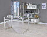 Elmer Clear and Chrome 5-Shelf Bookcase from Coaster - Luna Furniture