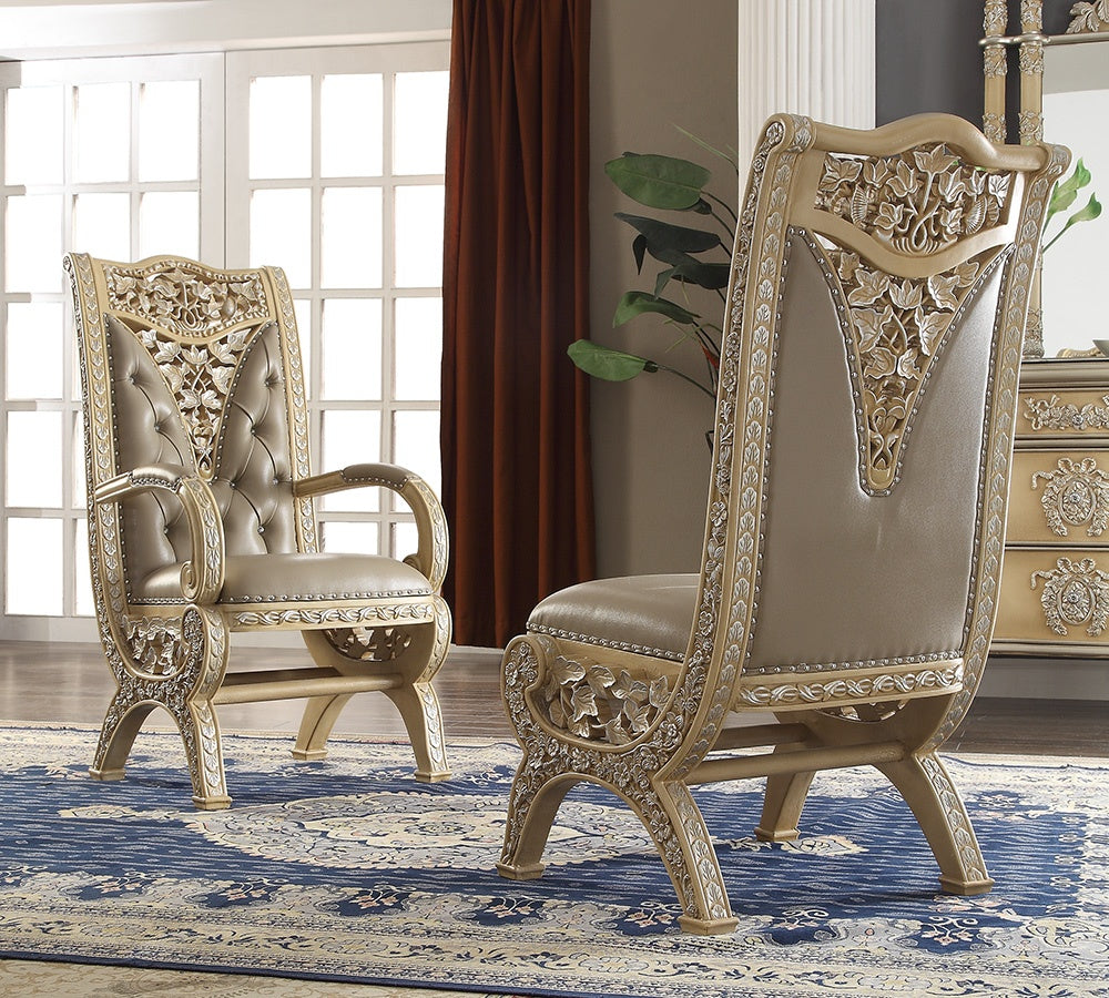HD-7012/HD-8015 Pickle Frost/Antique Silver 7-Piece Dining Room Set from Homey Design - Luna Furniture