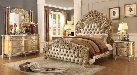 HD-8015 Mohawk Pickle Frost/Metallic Antique Silver 5-Piece Eastern King Bedroom Set from Homey Design - Luna Furniture