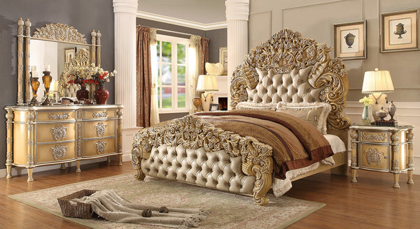 HD-8015 Mohawk Pickle Frost/Metallic Antique Silver 5-Piece Eastern King Bedroom Set