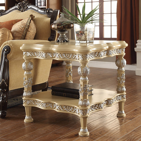 HD-8015 Mohawk Pickle Frost/Metallic Antique Silver End Table from Homey Design - Luna Furniture