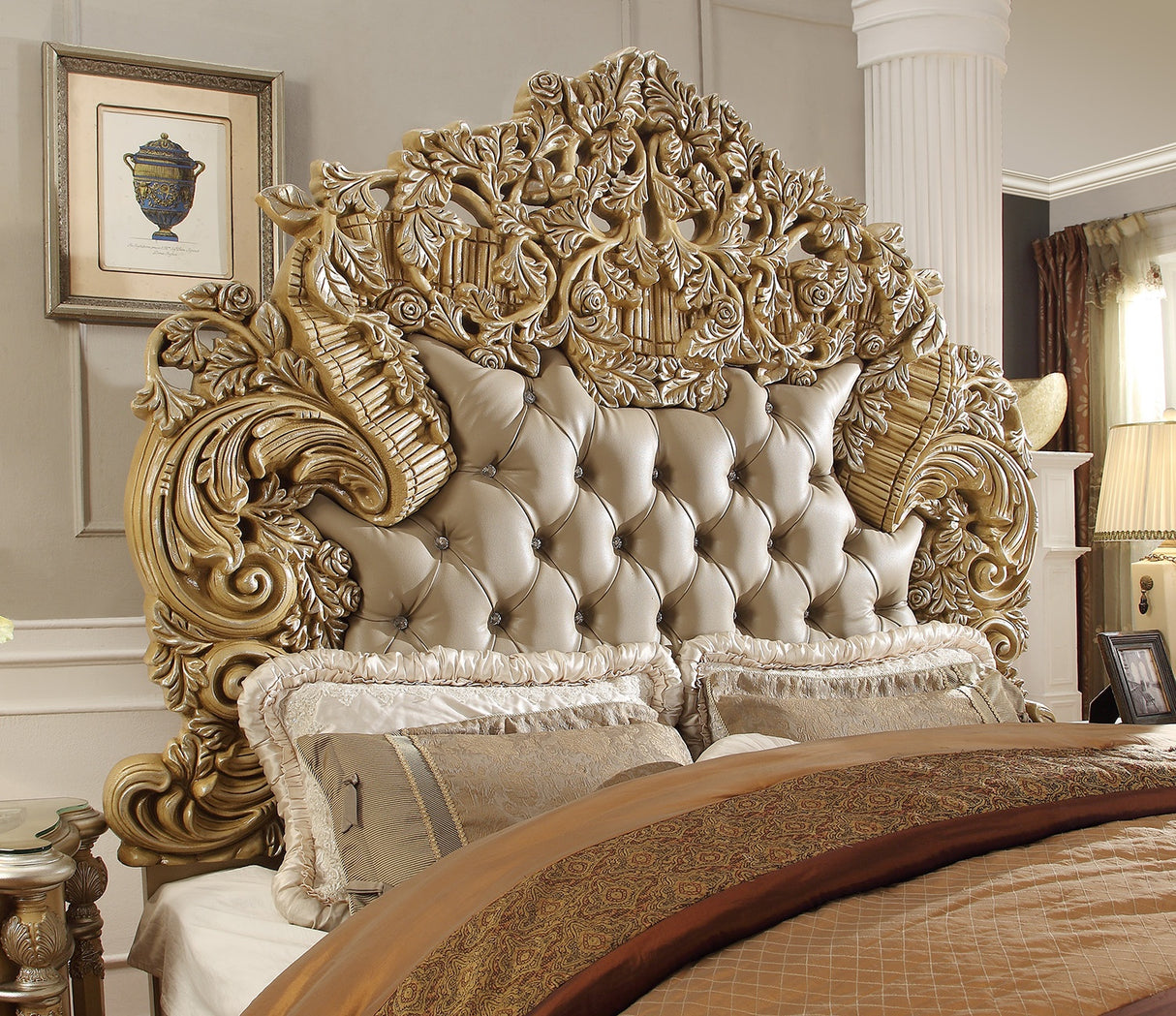 HD-8015 Mohawk Pickle Frost/Metallic Antique Silver 5-Piece Eastern King Bedroom Set from Homey Design - Luna Furniture