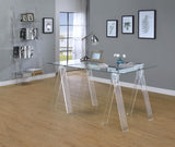 Amaturo Clear 4-Shelf Ladder Bookcase from Coaster - Luna Furniture