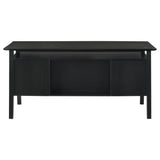 Goodson Black 64-inch 4-Drawer Double Pedestal Computer Desk from Coaster - Luna Furniture