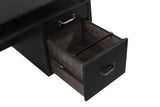 Goodson Black 64-inch 4-Drawer Double Pedestal Computer Desk from Coaster - Luna Furniture